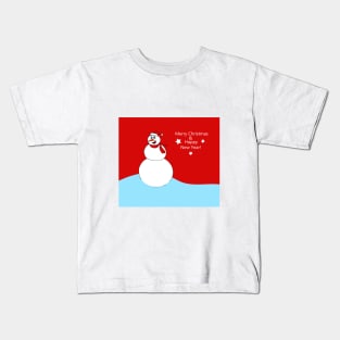 Christmas snowman Kids T-Shirt